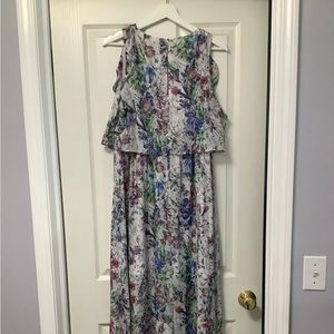 Women’s size 14 long dress. H&M sheer floral print